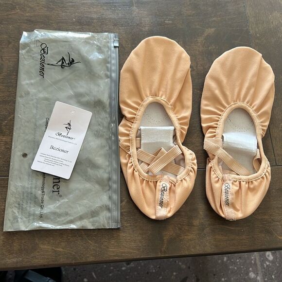 Bezioner Ballet Slippers Canvas Ballet Dance Shoes in Pink Black Split S… - Picture 7 of 9